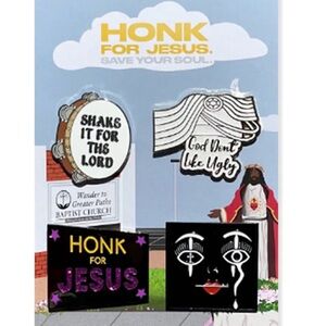 Honk for Jesus Pin Set